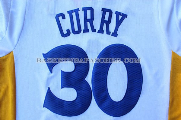 Maillot Manche Courte Golden State Warriors Curry Blanc